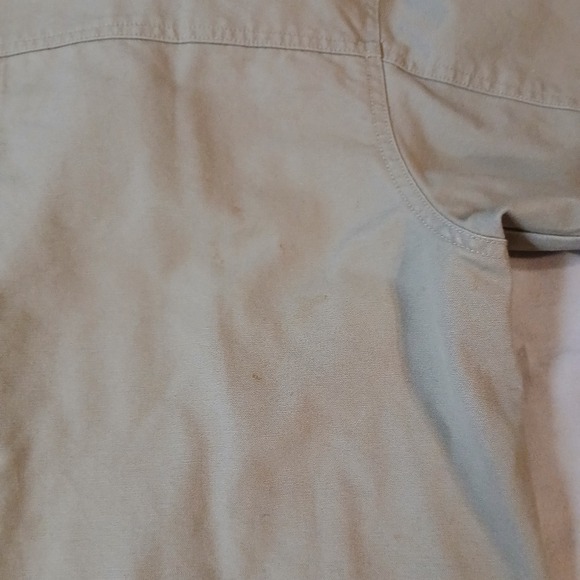 Vtg LL Bean Chore Jacket Women's Petite M Beige Corduroy Collar Barn Coat READ - Picture 6 of 12